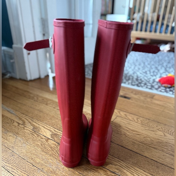 Hunter Tall Red Waterproof Boots - Size 6 - NWOB - Picture 4 of 6